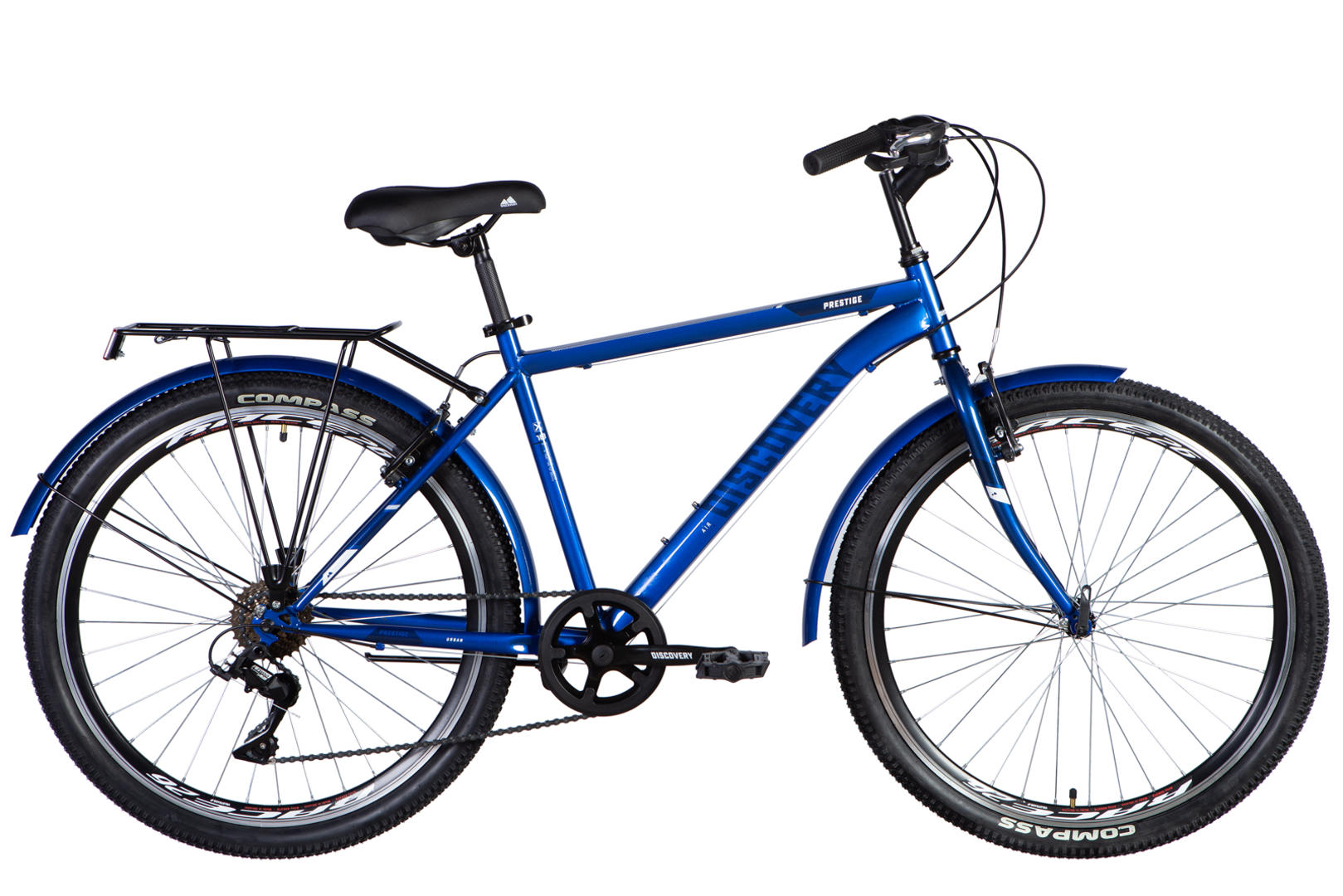 Велосипед ST 26" Discovery PRESTIGE MAN Vbr FR рама-18" синій 2024 крила, крило пер., крило зад., підніжка