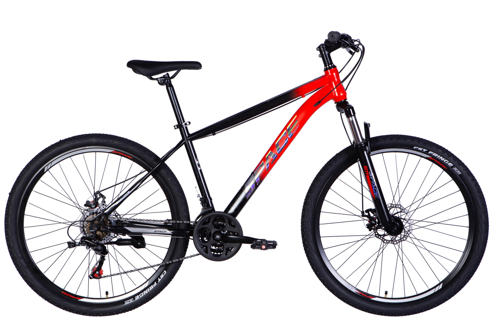 Велосипед ST 27.5" SPACE MARS DD FR рама-17" червоно-чорний 2026
